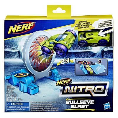 NERF NITRO 2 EN 1  AUTO CON RAMPA DE SALTO RAPIDO DE ESPUMA -  BULLSEYE BLAST