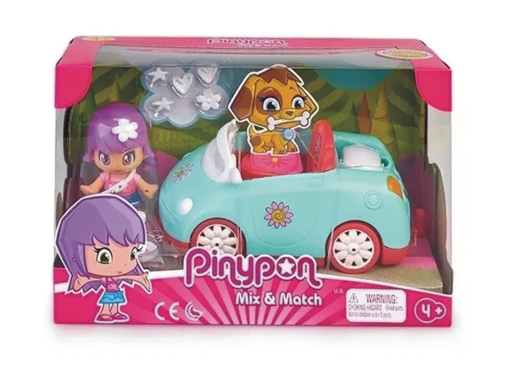 PinyPon - Vehiculo Moto/Auto con figuras y accesorios